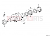 Crankshaft mounting - BMW Motorrad R 100 RT 1987