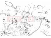 DUCATI 2013 Diavel WHITE STRIPE HANDLEBAR » HANDLE BAR