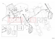 DUCATI Monster 659 ABS FRONT BRAKE SYSTEM » BRAKING SYSTEM