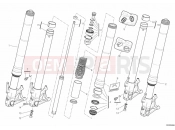 DUCATI 2010 Hypermotard 1100 EVO SP FRONT FORK » FRONT SUSPENSION