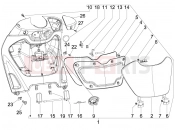 PIAGGIO Beverly 125 Tourer Front glove-box - Knee-guard panel