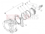 Cylinder-piston-wrist pin unit - Piaggio Beverly 125 Tourer 2010
