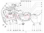 Front glove-box - Knee-guard panel - Piaggio Beverly 250 ie 2006