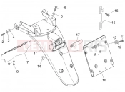 PIAGGIO Beverly 250 ie Rear cover - Splash guard