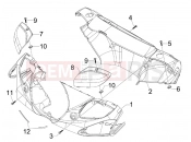 PIAGGIO Beverly 300 ie Tourer kormány burkolat