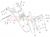 Rear cover - Splash guard - Piaggio Beverly 300 ie Tourer 2014