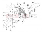 Wheel huosing - Mudguard - Piaggio Beverly 400 ie Tourer 2008