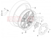 Rear wheel - Piaggio BV 500 Tourer ( USA / CA ) 2008