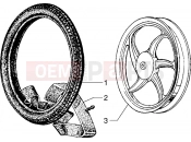 Alloy rear wheel - Piaggio Ciao M.Y. 99