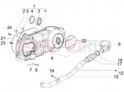 Crankcase cover - Crankcase cooling - Piaggio Fly 125 2007