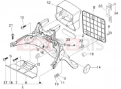 Rear cover - Splash guard - Piaggio Fly 125 2007