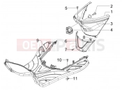 Central cover - Footrests - Piaggio Fly 125 2008