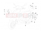 Remote control switches - Battery - Horn - Piaggio Fly 125 2008