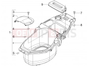 Helmet huosing - Undersaddle - Piaggio Fly 50 2T 2012