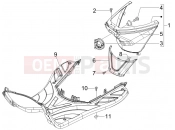 PIAGGIO Fly 50 4T Central cover - Footrests
