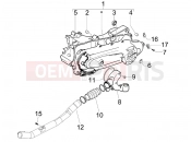 Crankcase cover - Crankcase cooling - Piaggio Fly 50 4T 2007