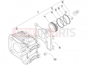 Cylinder-piston-wrist pin unit - Piaggio Fly 50 4T 2007