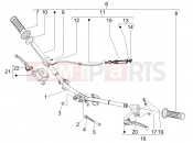 Handlebars - Master cil. - Piaggio Fly 50 4T 2007