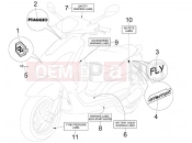Plates - Emblems - Piaggio Fly 50 4T 2007