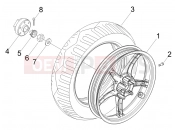Rear wheel - Piaggio Fly 50 4T 2007