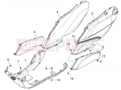 Side cover - Spoiler - Piaggio Fly 50 4T 2007