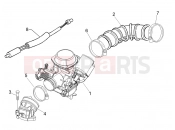 Carburettor, assembly - Union pipe - Piaggio Fly 50 4T 2011
