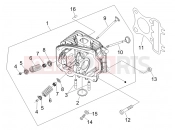 Head unit - Valve - Piaggio Fly 50 4T 2011