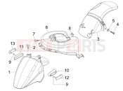 Wheel huosing - Mudguard - Piaggio Fly 50 4T 2011