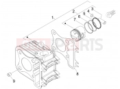Cylinder-piston-wrist pin unit - Piaggio Fly 50 4T 4V 2015