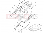 Side cover - Spoiler - Piaggio Fly 50 4T 4V 2015