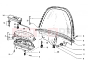 Speedometer (kms)-Windshield - Piaggio Hexagon GT