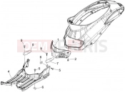 Central cover - Footrests - Piaggio Liberty elettrico PPT (E) 2014