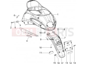 Rear cover - Splash guard - Piaggio Liberty elettrico PPT (E) 2015