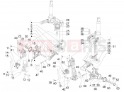 Fork's components (Mingxing) - Piaggio MP3 300 ie Touring 2011