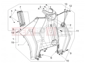 PIAGGIO MP3 400 ie Front glove-box - Knee-guard panel