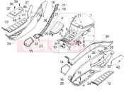 PIAGGIO MP3 400 ie LT Touring Central cover - Footrests