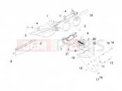 Rear cover - Splash guard - Piaggio MP3 500 Sport (USA) 2010