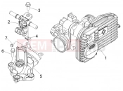 Throttle body - Injector - Induction joint - Piaggio MP3 500 Sport (USA) 2010