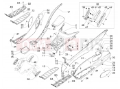 Central cover - Footrests - Piaggio MP3 500 Sport Business ABS (USA) 2018