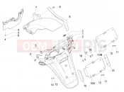 Rear cover - Splash guard - Piaggio MP3 500 Sport Business ABS (USA) 2018