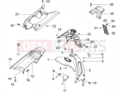 Rear cover - Splash guard - Piaggio NRG Power DT 2005
