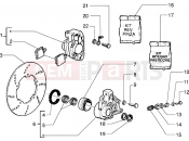 Brake caliper - Brake disc - Piaggio Sfera RST 80