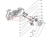 Rear wheel shaft - Piaggio Sfera RST 80