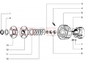 PIAGGIO Si Mix Component parst of driven pulley