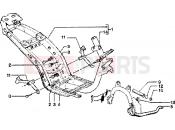 Chasis-central stand - Piaggio Skipper 150 4T