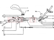 Handlebars component parts - Piaggio Skipper 150 4T