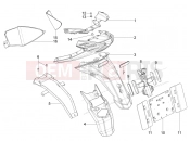 Rear cover - Splash guard - Piaggio Typhoon 125 4T 2V 2014