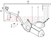 catalytic silencer - Piaggio Typhoon 50 2T MY 2004