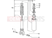 Rear shock absorber - Piaggio Typhoon 50 2T MY 2004
