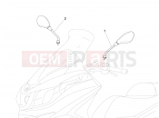 Driving mirror/s - Piaggio X10 500 4V I.E. 2013